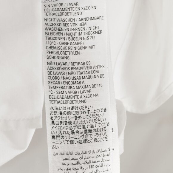 Balenciaga White Oversized Cotton Poplin Raw-Cut Shirt - Picture 11 of 13